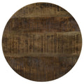 Natural And Black Drum Base Accent Table Brown Primary Living Space Industrial Tabeltop Mango Round Coffee & End Tables Wood