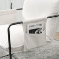 2 Sets 1 Case, Upholstered Hanging Armchair With Arm Pocket Metal Frame, Crushed Foamcushions And Skin Friendly Braid For Living Room And Bedroom. White Color White Foam Polyester