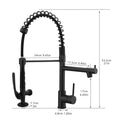 Commercial Kitchen Faucet With Pull Down Sprayer, Single Handle Single Lever Kitchen Sink Faucet Oil Rubbed Bronze Kitchen Contemporary Ceramic Brass