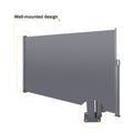 Retractable Side Screen Awning, Uv Resistant, Waterproof, Patio Privacy Screen For Garden, Balcony, Courtyard Dark Grey , 118.1