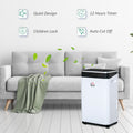 Homcom 2520 Sq. Ft Portable Electric Dehumidifier For Home, Bedroom Or Basements With 14 Pint Tank, 2 Speeds And 3 Modes, 42 Pt Day, White White Abs