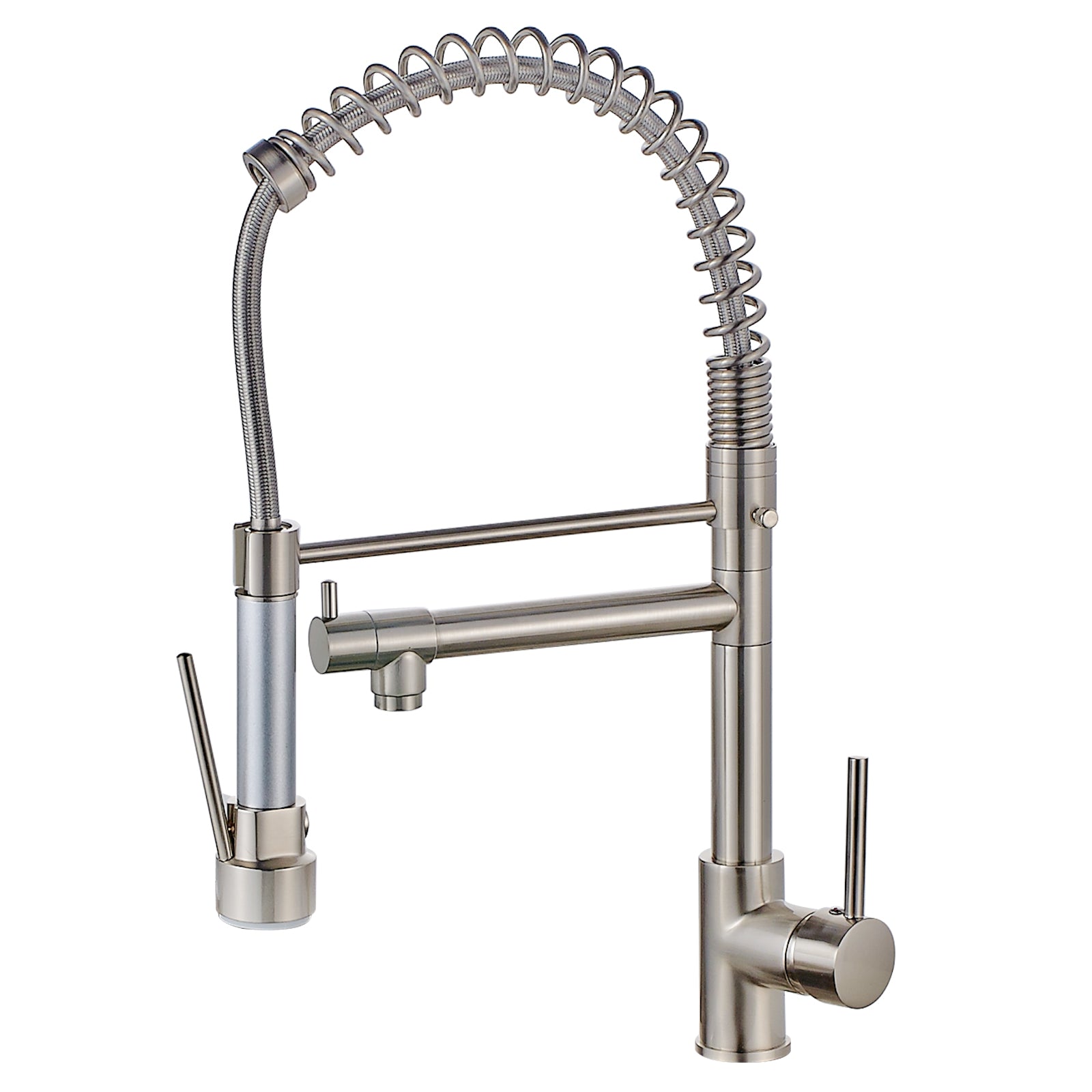 Kitchen Faucet With Pull Down Sprayer Brushed Nickel Stainless Steel Single Handle Kitchen Sink Faucets Brushed Nickel Kitchen Contemporary Ceramic Brass