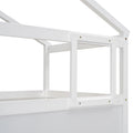 Twin Over Full House Bunk Bed With Storage Staircase And Blackboard,White Old Sku: Gx001701Aak Box Spring Not Required White Wood Bedroom Bunk Pine