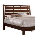 Rich Merlot Slatted Full Panel Bed Full Brown Wood Bedroom Transitional Kids Wood