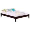 Cappuccino Full Platform Bed Box Spring Not Required Full Brown Wood Bedroom Transitional Rubberwood Bed Frame Wood