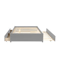 Full Bed With Twin Size Trundle And Two Drawers For Grey Color Full Gray Solid Wood