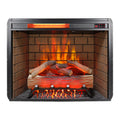 28Inch Infrared Electric Fireplace Insert, Touch Panel Home Decor Heater, Smokeless Firebox With Trim Kit Powder Coated Electric Antique Black Vent Free Primary Living Space Yes Insert Tempered Glass Sheet Metal Plastic Electric