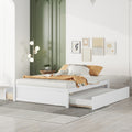 Full Bed With Twin Trundle And Two Drawers For White Color Full White Solid Wood