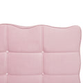 Queen Size Velvet Platform Bed With Led Frame And Stylish Mental Bed Legs, Pink Pink Velvet