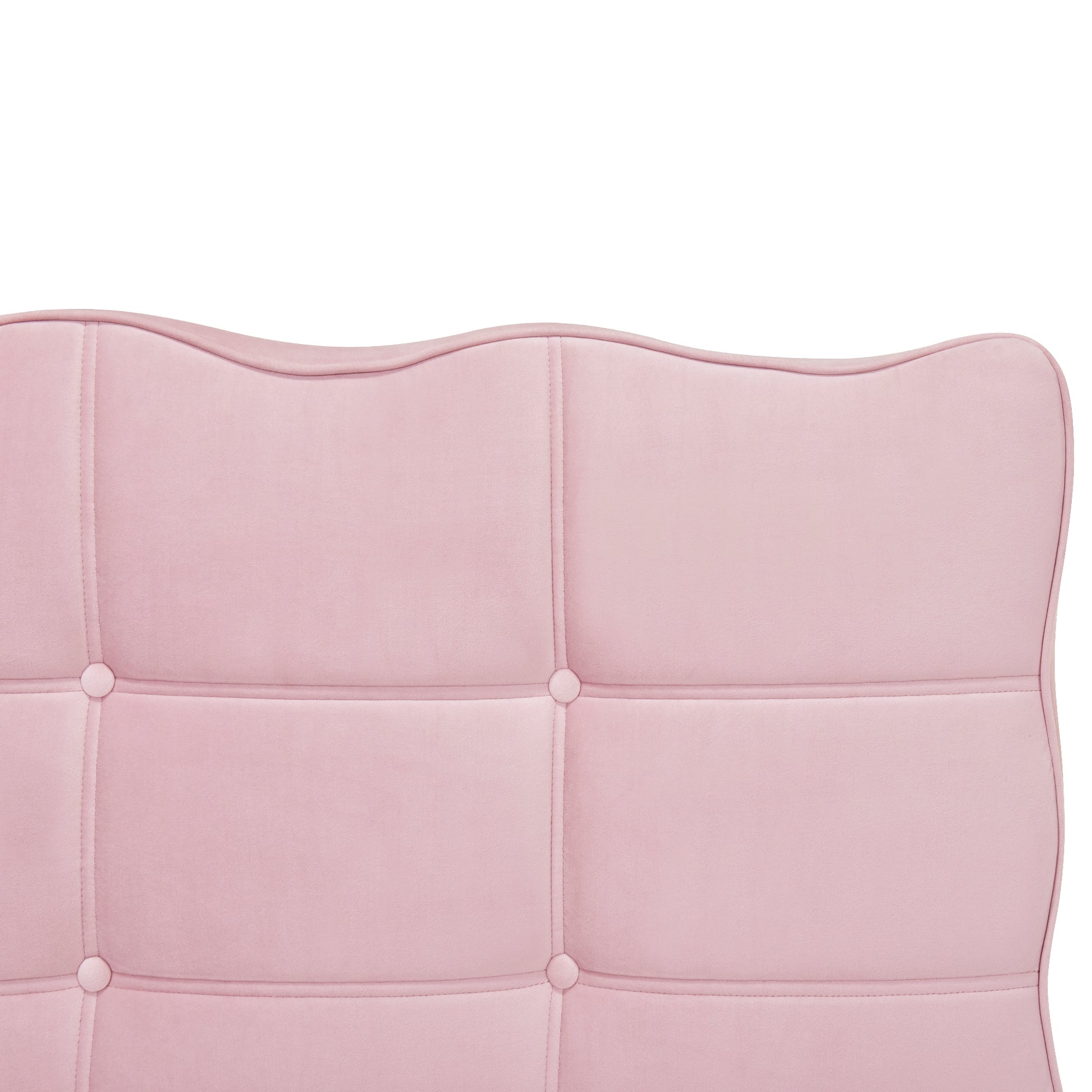 Queen Size Velvet Platform Bed With Led Frame And Stylish Mental Bed Legs, Pink Pink Velvet