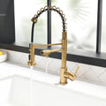 Purifier Kitchen Faucet Drinking Water Faucet, Pull Down Water Filter Kitchen Sink Faucets Black And Nickel Gold Gold Kitchen Contemporary Ceramic Brass