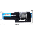 Atv Utv Winch 12 V 3500Lbs Electric Winch With Steel Cable, Wire And Wireless Remote Control, Roller Fairlead Black Steel