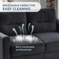 Couch Comfortable Sectional Couches And Sofas For Living Room Bedroom Office Small Space Black Velvet 2 Seat