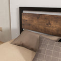 Homcom Full Bed Frame With Headboard & Footboard, Strong Metal Slat Support Bed Frame W Underbed Storage Space, No Box Spring Needed, 56.75''X76.75''X40.5'' Black Mdf