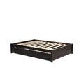 Full Bed With Twin Size Trundle And Two Drawers For Espresso Color Full Espresso Bedroom Solid Wood