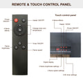 28Inch Infrared Electric Fireplace Insert, Touch Panel Home Decor Heater, Smokeless Firebox With Trim Kit Powder Coated Electric Antique Black Vent Free Primary Living Space Yes Insert Tempered Glass Sheet Metal Plastic Electric