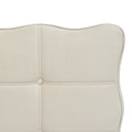 Full Size Velvet Platform Bed With Led Frame And Stylish Mental Bed Legs, Beige Beige Velvet