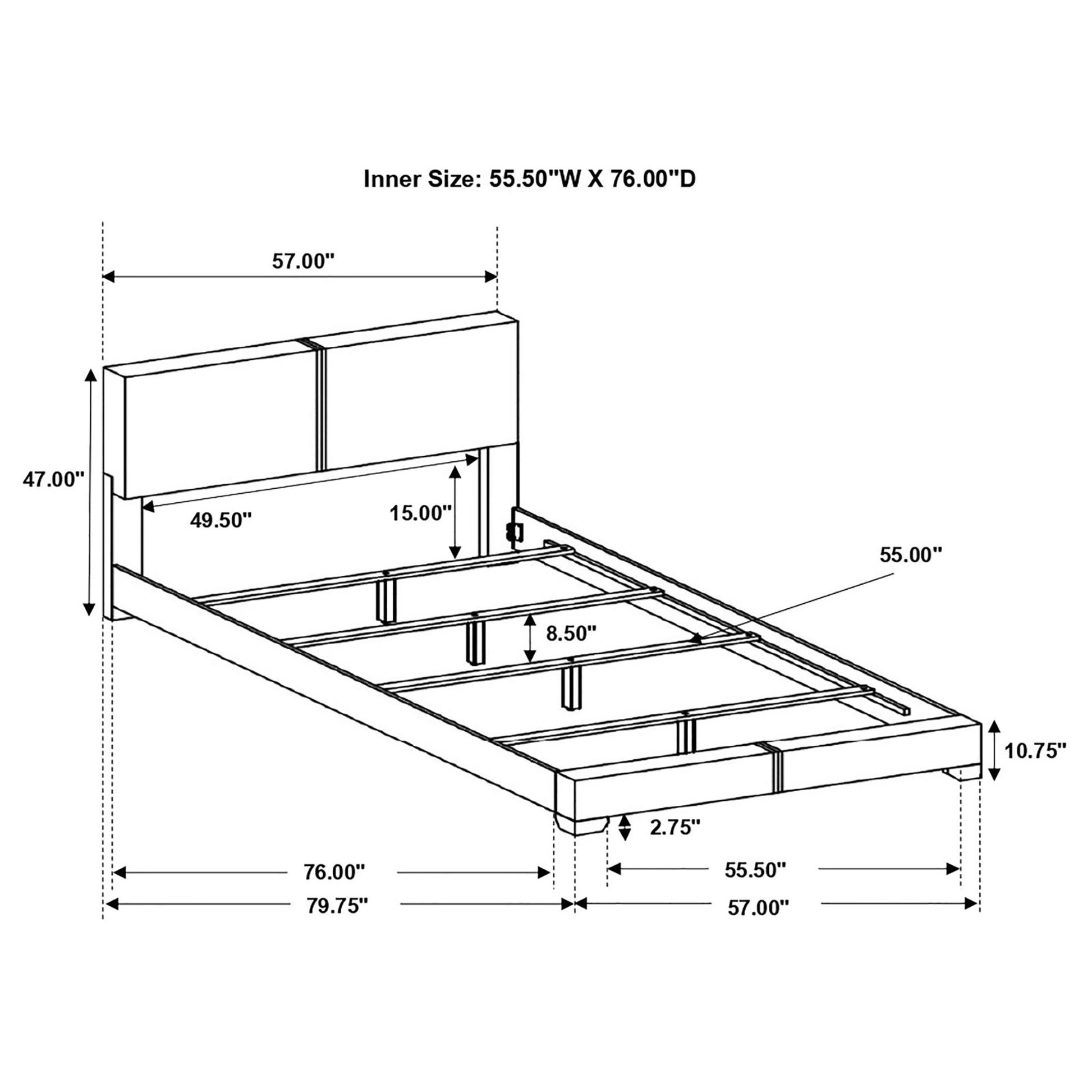 Black Full Panel Bed Box Spring Required Full Black Wood Bedroom Transitional Rubberwood Panel Upholstered