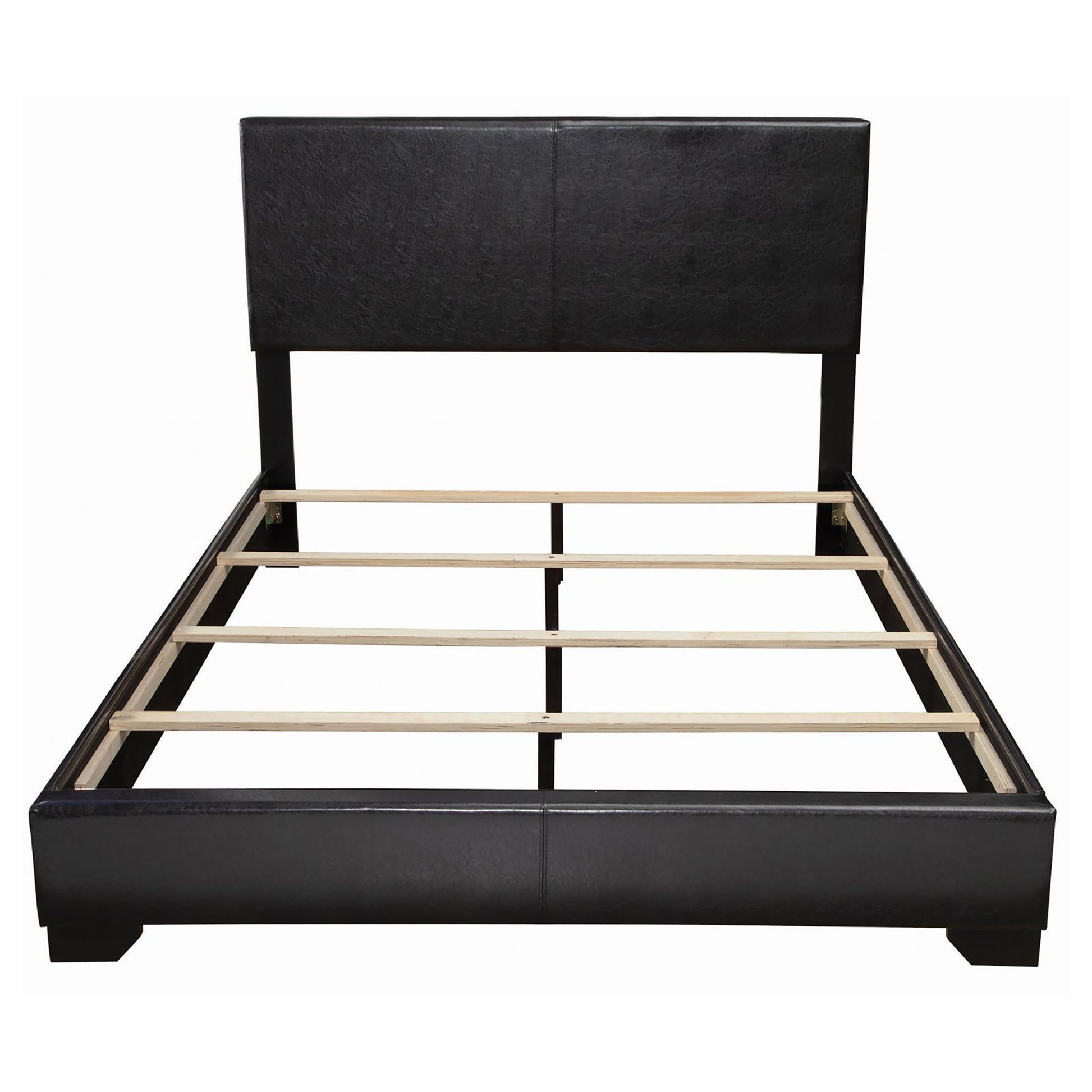 Black Queen Panel Bed Queen Black Wood Bedroom Transitional Rubberwood Panel Upholstered