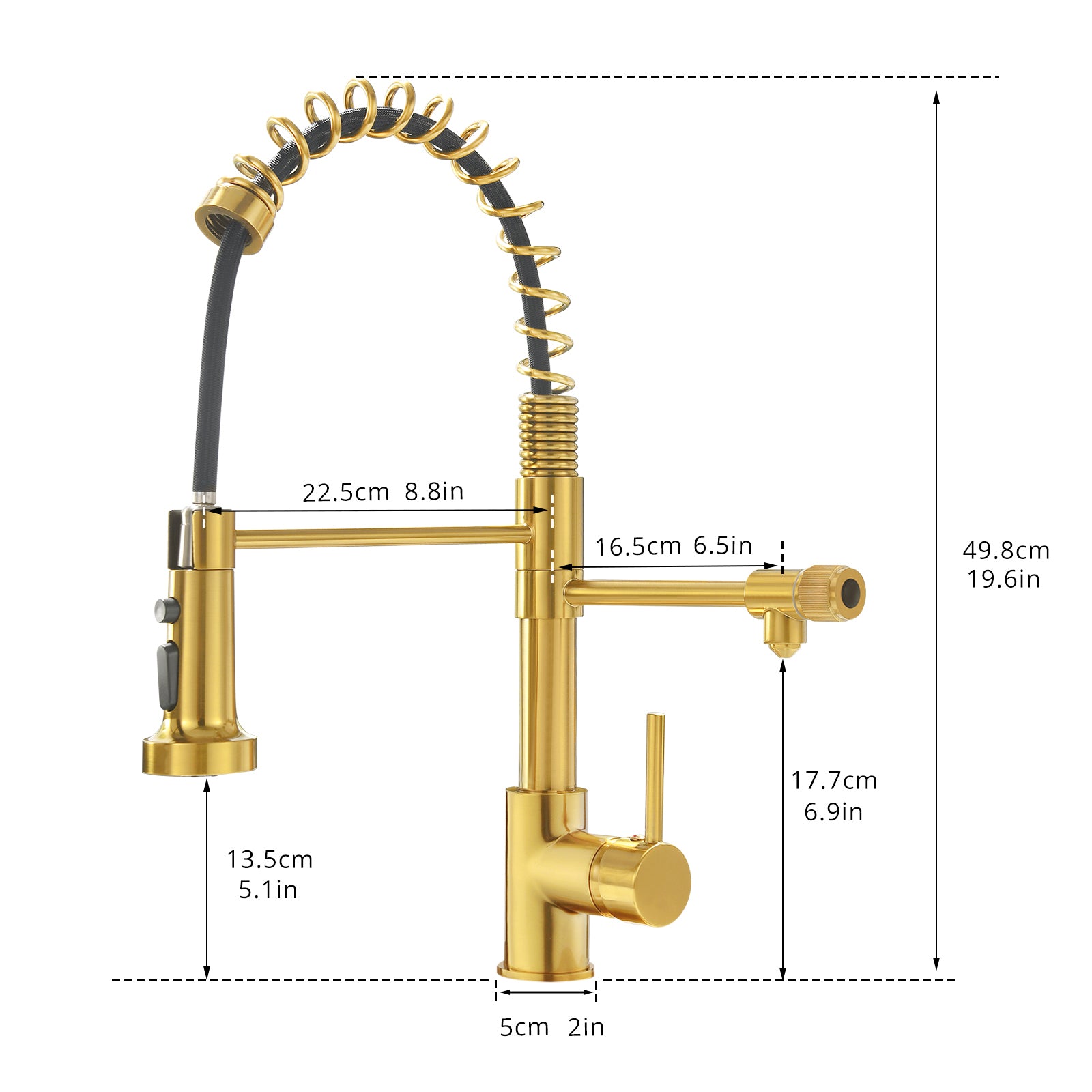 Purifier Kitchen Faucet Drinking Water Faucet, Pull Down Water Filter Kitchen Sink Faucets Black And Nickel Gold Gold Kitchen Contemporary Ceramic Brass