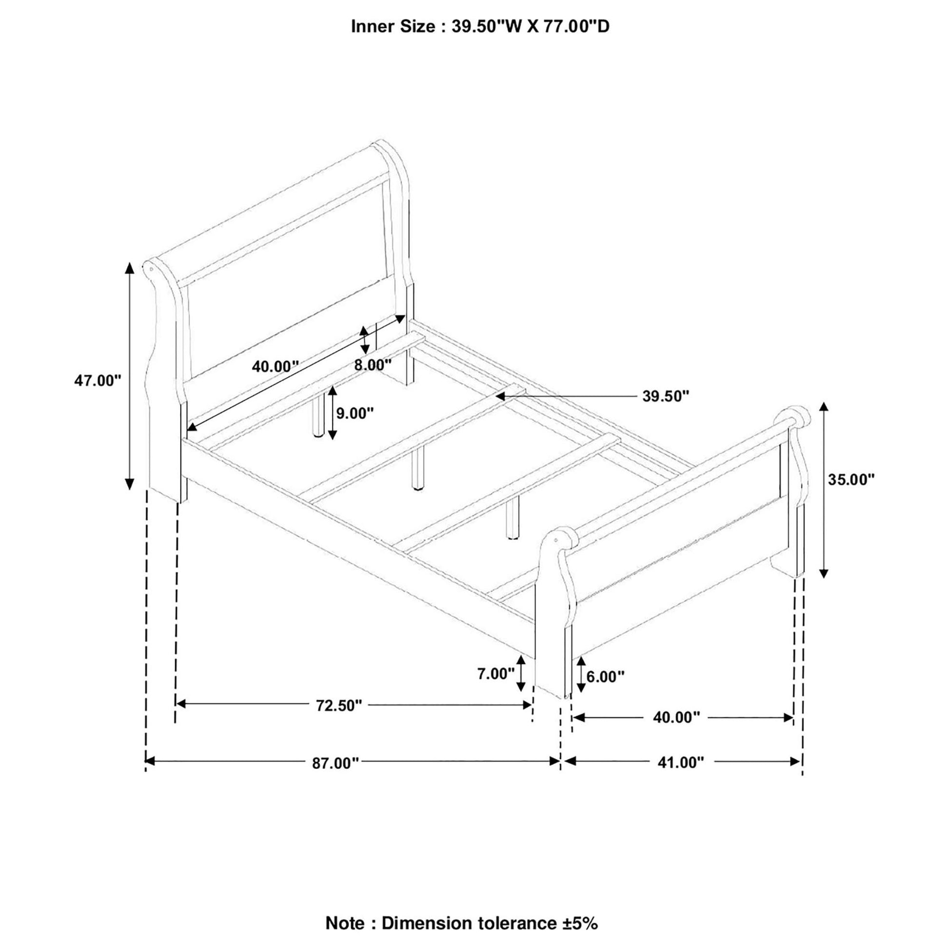 White Panel Sleigh Twin Bed Box Spring Required Twin White Wood Bedroom Traditional Kids Wood