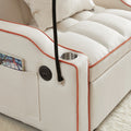 3 In 1 Sofa Bed, Convertible Sleeper Chair Sofa Bed Adjustable Pull Out Sleeper Chair Bed Multi Pockets Folding Sofa Bed For Living Room Bedroom Small Space Beige Velvet 1 Seat