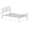 Silver Twin Metal Bed Box Spring Not Required Twin Silver Metal Bedroom Contemporary,Modern Kids Metal