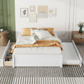 Full Bed With Twin Trundle And Two Drawers For White Color Full White Solid Wood