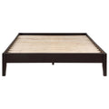 Cappuccino Full Platform Bed Box Spring Not Required Full Brown Wood Bedroom Transitional Rubberwood Bed Frame Wood