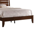 Rich Merlot Slatted Full Panel Bed Full Brown Wood Bedroom Transitional Kids Wood