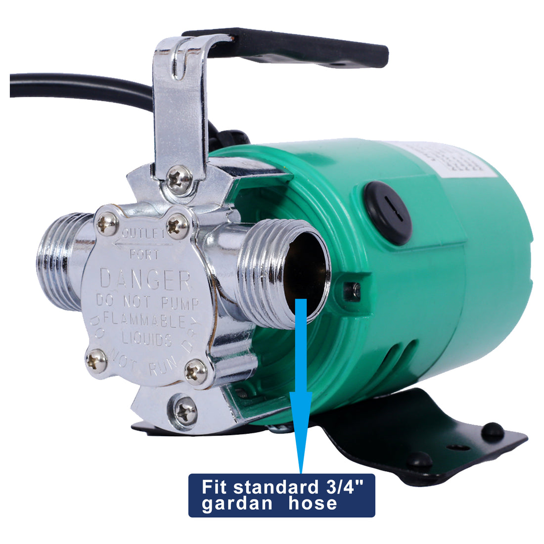 Water Transfer Pump, 115V 330 Gallon Per Hour Portable Electric Utility Pump With 6' Water Hose Kit To Remove Water From Garden, Hot Tub, Rain Barrel, Pool, Ponds, Aquariums, And More Green Steel