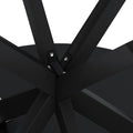31.5'' Modern Round Dining Table With Crossed Legs, Black Occasional Table, Two Piece Detachable Table Top, Matte Finish Iron Legs Black Mdf Metal