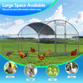 Metal Large Chicken Coop Walk In Poultry Cage Large Chicken Run Arc Shaped Cage With Waterproof Anti Ultravioletcover, 1.00