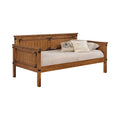 Rustic Honey Twin Daybed Twin Brown Wood Bedroom Farmhouse,Rustic Rubberwood Daybeds Wood