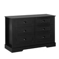 Drawer Dresser Cabinet,Sideboard,Bar Cabinet,Buffet Server Console,Table Storge Cabinets,Metal Handle In The Shape Of A Silver Shell,For Dining Room,Living Room,Bedroom,Kitchen Hallway,Color:Dark Gray 5 Or More Drawers Distressed Finish Dark Gray Drawers