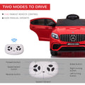 Aosom 12V Toddler Ride On Car With Remote Control, Mercedes Benz Amg Glc63S Coupe, Electric Car With 2 Speed, Mp3 Player, Light, Horn, Songs, Suspension, Red Red Steel