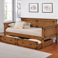 Rustic Honey Twin Daybed Twin Brown Wood Bedroom Farmhouse,Rustic Rubberwood Daybeds Wood