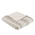 Cotton Jacquard Duvet Cover Mini Set King Ivory Charcoal Cotton