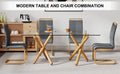 1 Table And 4 Chairs. Glass Dining Table With 0.39 
