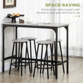 Homcom 5 Piece Counter Height Bar Table Set, Rustic 43.25