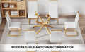 1 Table With 6 Chairs. Glass Dining Table With 0.39 