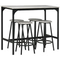 Homcom 5 Piece Counter Height Bar Table Set, Rustic 43.25