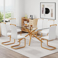 1 Table With 6 Chairs. Glass Dining Table With 0.39 