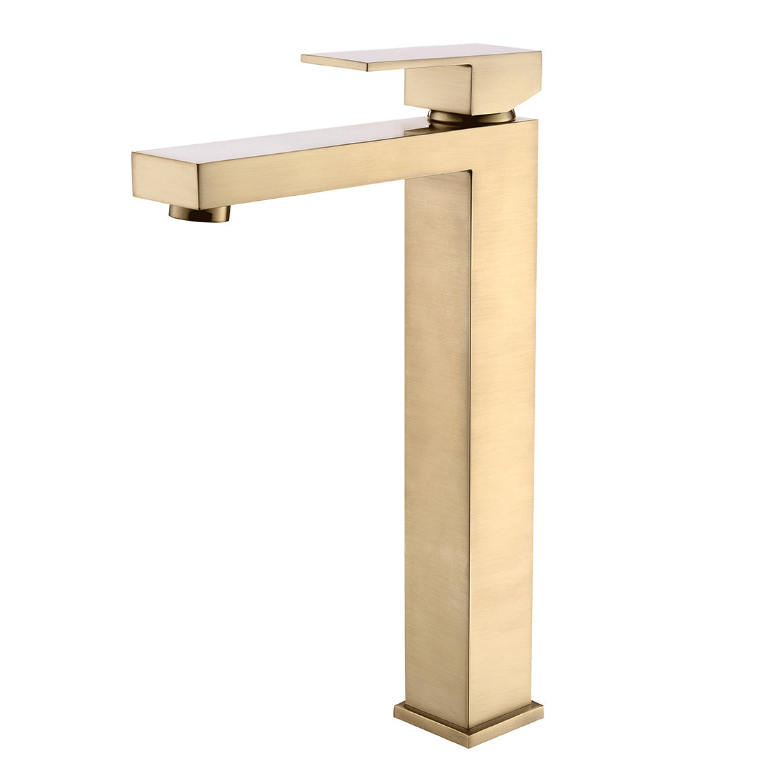 Gold Bathroom Faucet, Brushed Gold Faucet For Bathroom Sink, Gold Single Hole Bathroom Faucet Modern Single Handle Vanity Basin Faucet Bathroom Joystick Geometric One Brushed Gold Side Sprayer Deck Mounted Cartridge Valve Single Hole Faucets Gold