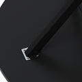31.5'' Modern Round Dining Table With Crossed Legs, Black Occasional Table, Two Piece Detachable Table Top, Matte Finish Iron Legs Black Mdf Metal