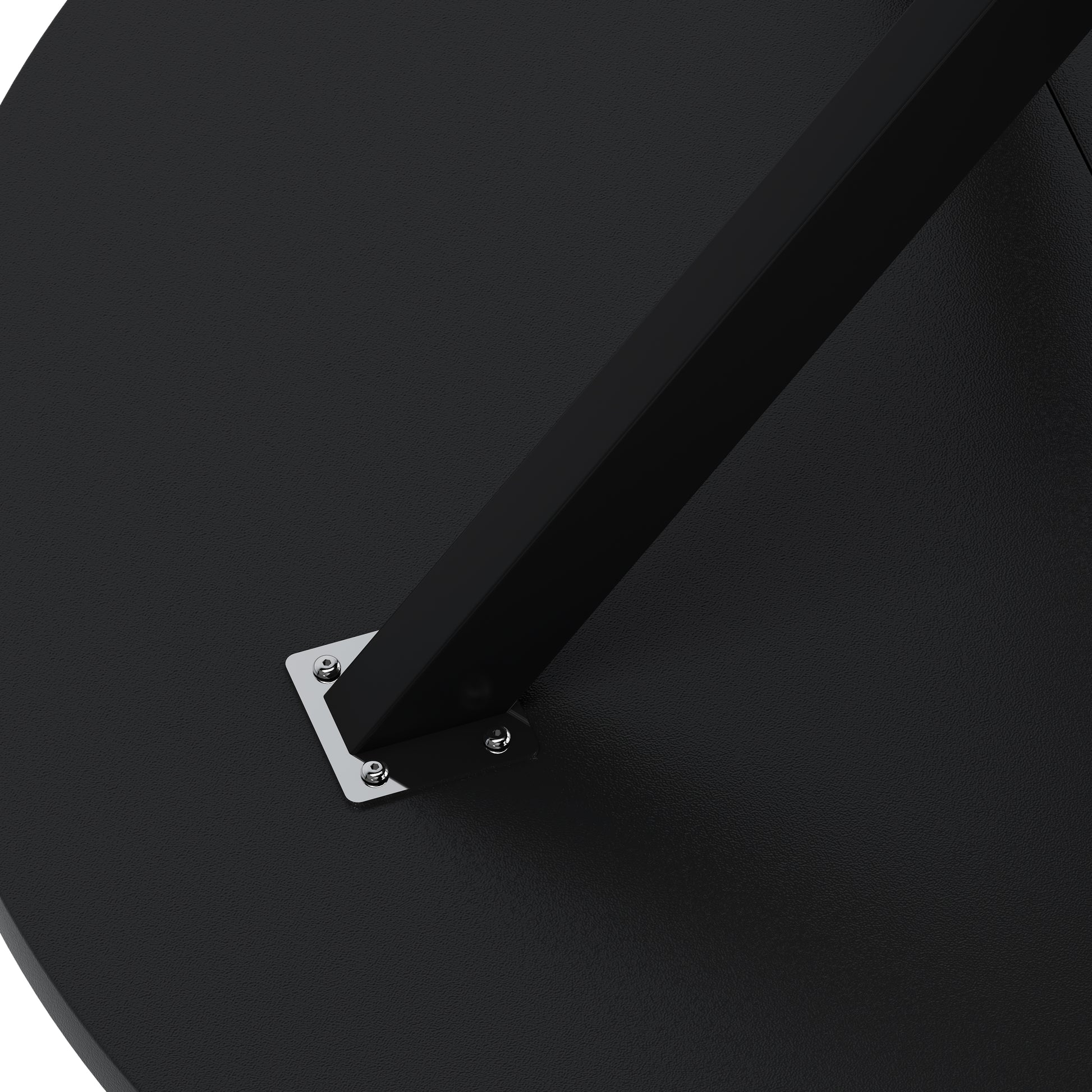 31.5'' Modern Round Dining Table With Crossed Legs, Black Occasional Table, Two Piece Detachable Table Top, Matte Finish Iron Legs Black Mdf Metal