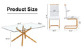 1 Table With 6 Chairs. Glass Dining Table With 0.39 