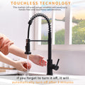 Touchless Kitchen Faucet,Hands Free Automatic Smart Kitchen Faucet Black Smart Kitchen Faucet Black Kitchen Contemporary Ceramic Brass