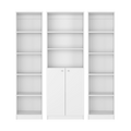 Aberdeen 3 Piece Living Room Set With 3 Bookcases, White White Particle Board Engineered Wood