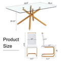 1 Table With 6 Chairs. Glass Dining Table With 0.39 